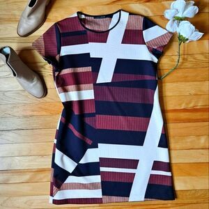 Zara Blocked Shift Dress